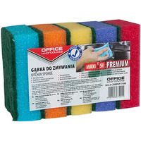 Gbka do zmywania OFFICE PRODUCTS Maxi Premium, 5szt., mix kolorów