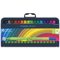 Cienkopis SCHNEIDER Link-It, 0, 4mm, stojak - podstawka, 16szt. mix kolorów