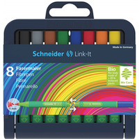 Flamaster SCHNEIDER Link-It, 1, 0mm, stojak - podstawka, 8szt. mix kolorów
