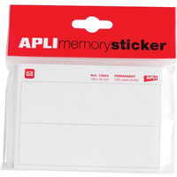 Etykiety pocztowe APLI, w bloczku, 100x30mm, 50 ark., biae