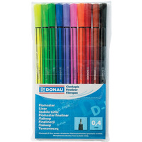 Cienkopis DONAU D-Fine, 0, 4 mm, 10 szt., mix kolorów