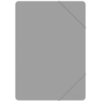 Teczka z gumk OFFICE PRODUCTS, A4, PP, 500mikr., 3-skrz., szara