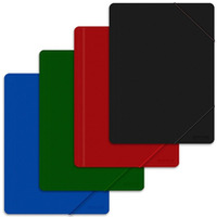 Teczka z gumk� OFFICE PRODUCTS, A4, PP, 500mikr., 3-skrz., mix kolor&oacute;w