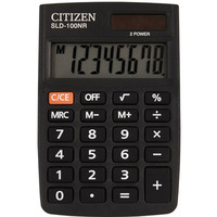 Kalkulator kieszonkowy CITIZEN SLD-100NR, 8-cyfrowy, 88x58mm, etui, czarny