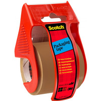 Mini dyspenser do taśm SCOTCH® (C.5020.D), w zestawie taśma pakową, 48mmx20, 3m, czerwony