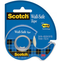 Tama klejca SCOTCH® Wall-Safe, bezpieczna dla cian, na podajniku, 19mm, 16, 5m, transparentna