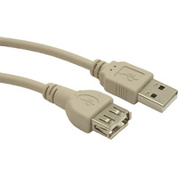 Przeduacz USB 2.0 typu AM-AF 0.75m szary
