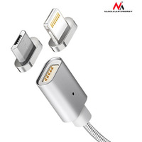 Kabel micro USB magnetyczny silver MCE160 - Quick & Fast Charge