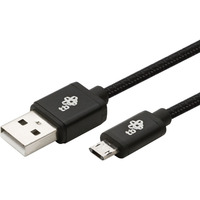Kabel USB - Micro USB 1m. dwustronny czarny