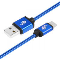 Kabel USB-USB C 1.5m niebieski sznurek