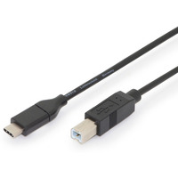 Kabel polaczeniowy USB 2.0 HighSpeed Typ USB C/B M/M, Power Delivery, czarny 1, 8m