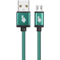 Kabel USB-Micro USB 1.5 m zielony sznurek