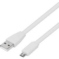 Kabel USB-Micro USB 1m. biały, płaski