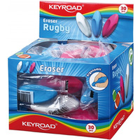 Gumka uniwersalna KEYROAD Rugby, display, mix kolorów