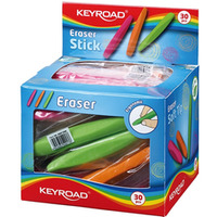 Gumka uniwersalna KEYROAD Stick, display, mix kolorów